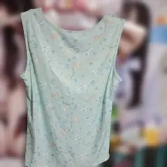 シナモロール カップタンクトップ ミントグリーン くつろぎスタイル