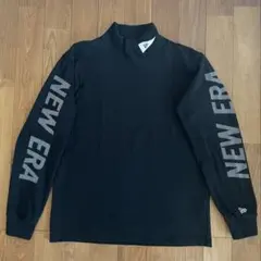 NEW ERA モックネック 長袖Tシャツ M 黒 Flash Logo ロンT