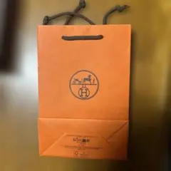 HERMES オレンジ ショップ袋 小型
