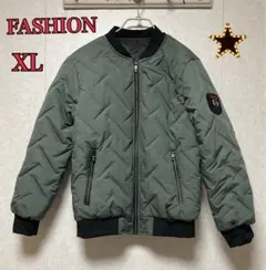 【FASHION】中綿ブルゾン ジャケット メンズ XL カーキ