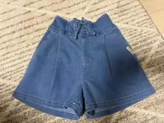 Lovetoxic デニムハーフパンツ ウエストリボン付き