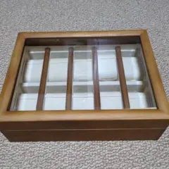 木製 時計コレクションボックス ガラス蓋付き