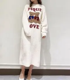 ベアジャガードワンピース ジェラートピケ もこもこ ジェラピケ くま
