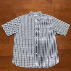 UNIQLO JW ANDERSON チェック半袖シャツ ネイビー L サッカーのサムネイル