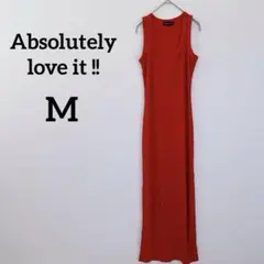 Absolutely love it !! Mノースリーブロングワンピース 赤