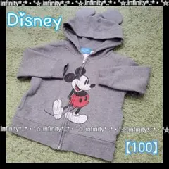 ディズニーリゾート　耳付きミッキーパーカー　【100】裏起毛