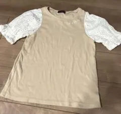 Lovetoxic☆お花型透かし パフスリーブ Tシャツ　Mサイズ