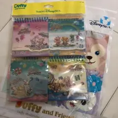 レア ダッフィー & フレンズ  サニーファン リング メモ帳 4P