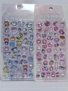 CLEAR pukupukucandy 2枚　セット　ぷっくりシール