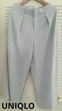 【UNIQLO】ワイドパンツ/ライトグレーM