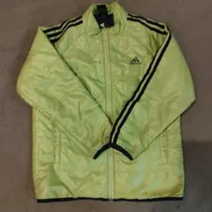 adidas ライムグリーン ジップアップコート M