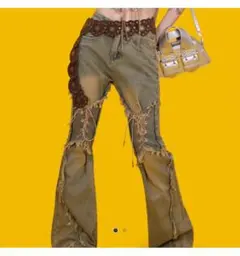 amood KUO rocket croset denim pants Sサイズ