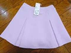 ユニクロ　薄紫 プリーツスカート