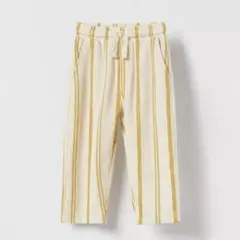 ◎ 新品未使用　ZARA ストライプワッフルニット パンツ　98cm