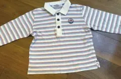 familiar ポロシャツ　ボーダー　襟付きカットソー　100cm