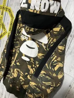 BAPE エイプ ブルー カモフラ 迷彩 日本製 フルジップパーカー XL