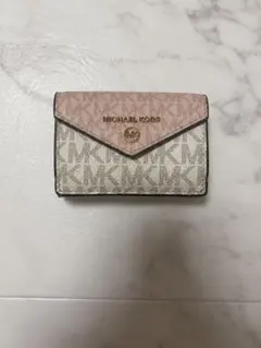MICHAEL KORS マイケルコース 三つ折り財布ピンク ホワイト MK総柄
