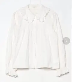 FREAK'S STORE フリル付きホワイトシャツ