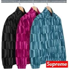 Supreme ベロアジャケット Sサイズ ブラック Supreme シュプリーム 18SS Velour Zip Up Jacket ベロアジップアップ