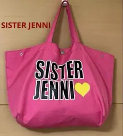 SISTER JENNI シスタージェニィ トートバッグ ピンク ハートロゴ付き