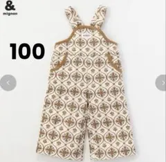 花柄 100cm &mignon⠀アンドミニョン　オーバーオール　サロペット