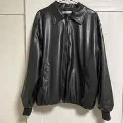 フェイクレザージャケット ブラック