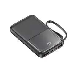 モバイルバッテリー 22000mAh 大容量 小型 軽量 タイプC ケーブル内蔵のサムネイル