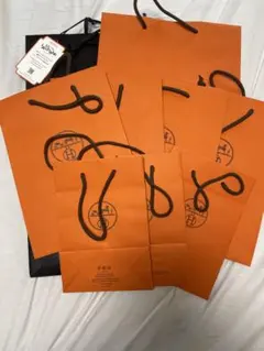 エルメス ショッパー 8枚セット オレンジ➕黒1枚