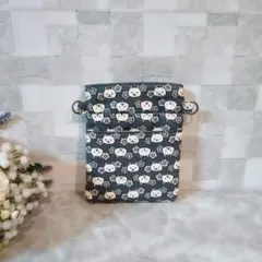 ねこ柄　ナースポーチ　オーガナイザー　移動ポケット　仕分けポーチ　ネコ　猫　花