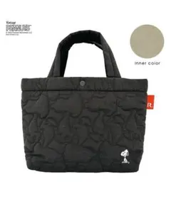 新品 ルートート /ピーナッツ SNOOPY IP.Deli.キルト.ブラック