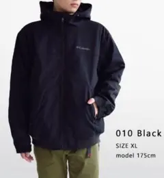 Columbia　コロンビア　フーディージャケット 裏フリース　ブラック　XL