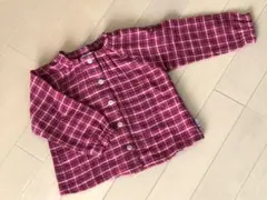 ［値下げ］ミキハウス 赤チェックブラウス　80