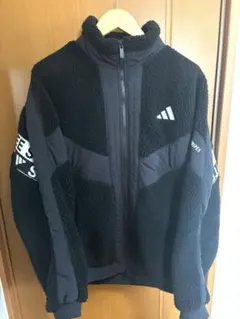 adidas ボア フリースジャケット 黒
