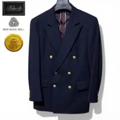 【極美品】ダブルブレスト　紺ブレ　テーラードジャケット 金ボタン　ウール100%