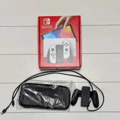 付属品完品+α！一部新品未使用！Switch本体有機EL Joy-Conホワイト