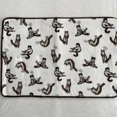 マット 40×60cm ネコ アイボリー 滑り止め付き