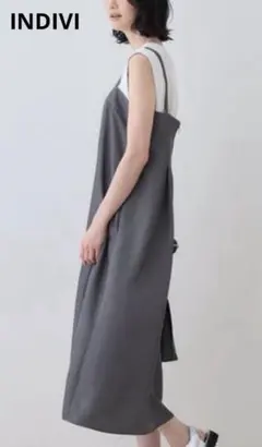 新品 18920円　INDIVI キャミワンピース UVケア　ロングワンピースのサムネイル