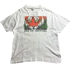 90s USA製 anvil タイガー Tシャツ アニマル XL 虎 動物 美品