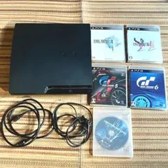 PS3 本体 ブラック 電源・USBケーブル付属ソフト５本セット★初期化済