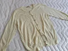 アプワイザーリッシェ春色レモンイエロー薄手カーディガンサイズ2