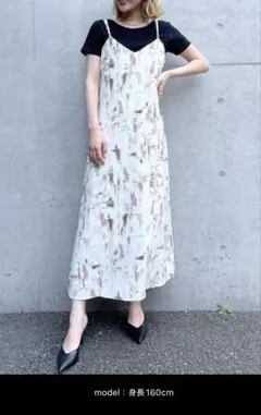 SPIRAL GIRL ペイント柄キャミワンピース