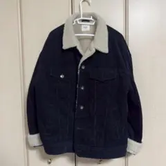 BROWNY VINTAGE 裏ボア コーデュロイ ジャケット 黒 レディースM
