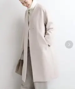 イエナ　ノーカラーコート