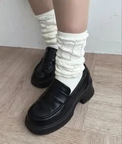 apres jour ミドルソックス オフホワイト 白 靴下 ルーズソックス