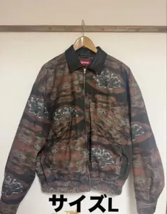 supreme leather collar utility jacket L