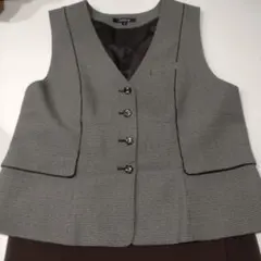 チェック柄 ノースリーブベスト　事務服