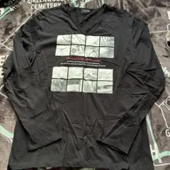 COMME CA ISM ブラック Vネック 長袖カットソー L