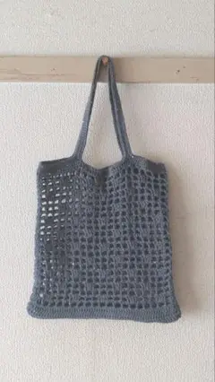 手編みネット編みミニバッグ