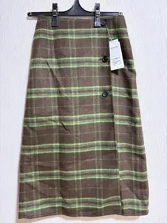 green label relaxing リバーシブルチェック柄スカート未使用品