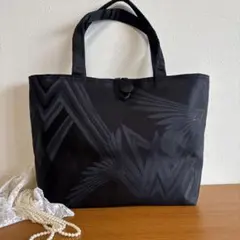 No.118 帯リメイクトートバック　ブラックフォーマル冠婚葬祭　卒業式入学式
